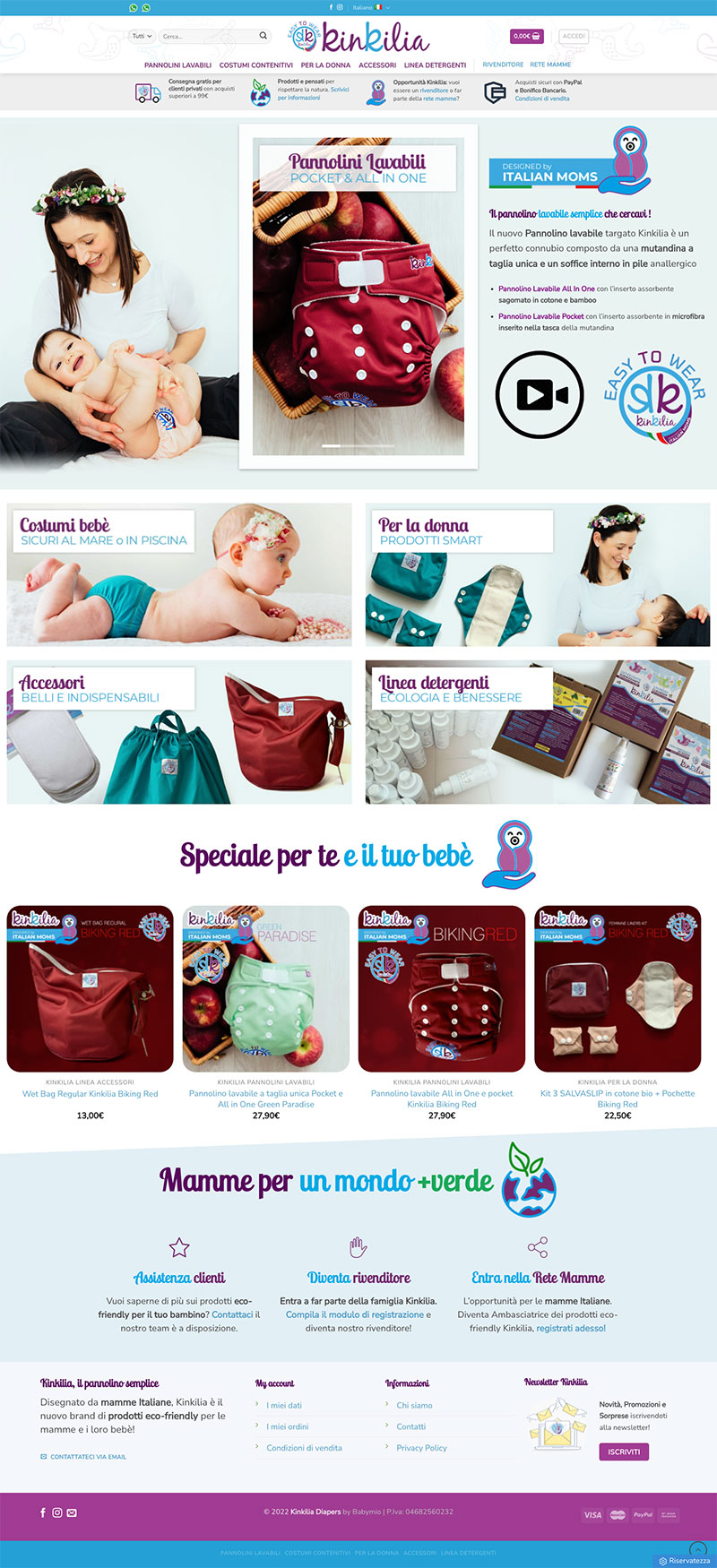 ecommerce pannolini lavabili internetidea per kinkilia